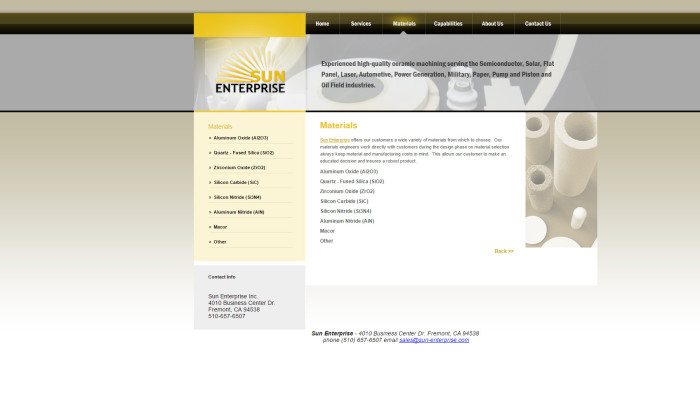 sun-enterprise-materials